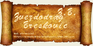 Zvezdodrag Brešković vizit kartica